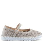 WOMENS SHAMIXA FLAT - PALE GREY