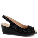WOMENS ADRIELLA WEDGE SANDAL - BLACK