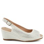 WOMENS ADRIELLA WEDGE SANDAL - WHITE