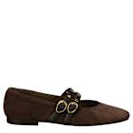 WOMENS AMALIE GROMMET FLAT - CHOCOLATE