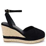 WOMENS BECCA ESPADRILLE WEDGE - BLACK