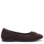 WOMENS CLARET FLAT - CHOCOLATE