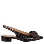 WOMENS PUPPY FLAT - DARK BROWN