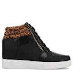 WOMENS CLARITY WEDGE SNEAKER - LEOPARD