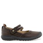 WOMENS ADELINE MARY JANE FLAT - CHOCOLATE