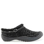 WOMENS GINGER ENCORE FAUX FUR CLOG - BLACK