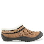 WOMENS GINGER ENCORE FAUX FUR CLOG - TAN
