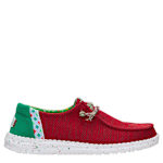 WOMENS WENDY STRETCH SOX JINGLE SLIP ON SNEAKER - RED