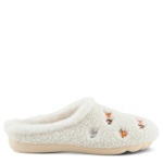 WOMENS ABOUQUET FAUX FUR SLIPPER - OFF WHITE