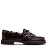 WOMENS AO KILTIE LUG BOAT SHOE - BROWN