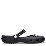 WOMENS CLASSIC PEARLS BALLET CLOG - BLACK