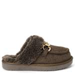 WOMENS DAVOS SLIPPER FAUX FUR - ESPRESSO