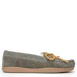 WOMENS SHEEPSKIN HARDSOLE SLIPPER - GREY