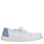 WOMENS WENDY FLORAL BOHO SLIP ON SNEAKER - WHITE