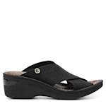 WOMENS DESIRE WEDGE SANDAL - BLACK