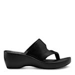 WOMENS LAUREL WEDGE SANDAL - BLACK