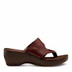 WOMENS LAUREL WEDGE SANDAL - DARK BROWN