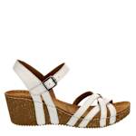 WOMENS LILY WEDGE SANDAL - WHITE