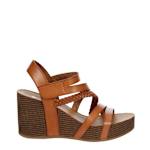 WOMENS MAGGY WEDGE SANDAL - COGNAC