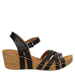 WOMENS LILY WEDGE SANDAL - BLACK