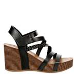 WOMENS MAGGY WEDGE SANDAL - BLACK