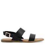 WOMENS LAVINE WIDE FLAT SANDAL - BLACK