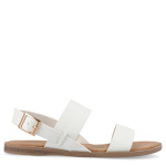 WOMENS LAVINE WIDE FLAT SANDAL - WHITE