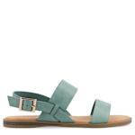 WOMENS LAVINE WIDE FLAT SANDAL - BLUE