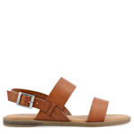 WOMENS LAVINE WIDE FLAT SANDAL - TAN