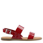 WOMENS LAVINE WIDE FLAT SANDAL - RED