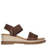WOMENS CITY SCAPES LOW WEDGE SANDAL - BROWN