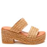 WOMENS OCEAN AVE PLATFORM SANDAL - COGNAC