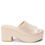 WOMENS TERRY PLATFORM SANDAL - NATURAL