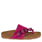 WOMENS PATRISHA FOOTBED SANDAL - FUSCHIA