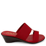WOMENS SADEY WEDGE SANDAL - RED