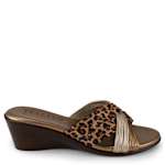 WOMENS SAYLOR WEDGE SANDAL - LEOPARD