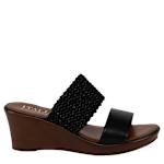 WOMENS YAMARI WEDGE SANDAL - BLACK