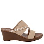 WOMENS PERT WEDGE SANDAL - NUDE