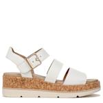 WOMENS ONCE TWICE WEDGE SANDAL - WHITE