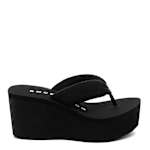 WOMENS CRUSHPUFF PLATFORM FLIP FLOP - BLACK