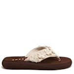 WOMENS SUNSET BLOOMS FLIP FLOP SANDAL - OFF WHITE