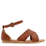 WOMENS SAYULITA FLAT SANDAL - COGNAC