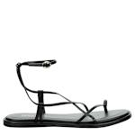 WOMENS CARISSA THONG LACE UP SANDAL - BLACK