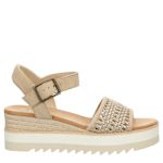 WOMENS DIANA WEDGE SANDAL - GOLD
