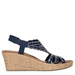 WOMENS BEVERLEE DAZZLING CHARM WEDGE SANDAL - NAVY
