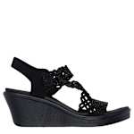 WOMENS RUMBLE ON WEDGE SANDAL - BLACK