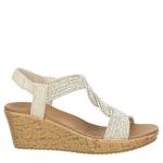 WOMENS BEVERLEE WEDGE SANDAL - OFF WHITE