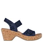 WOMENS BRYSTOL WEDGE SANDAL - NAVY