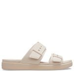 CROCS WOMENS BROOKLYN BUCKLE LOW LOW SANDAL - OFF WHITE