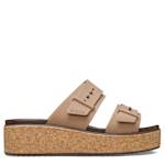 WOMENS BROOKLYN CORK BUCKLE LOW WEDGE SANDAL